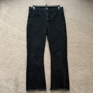 Loft Black The Kick Crop Jeans